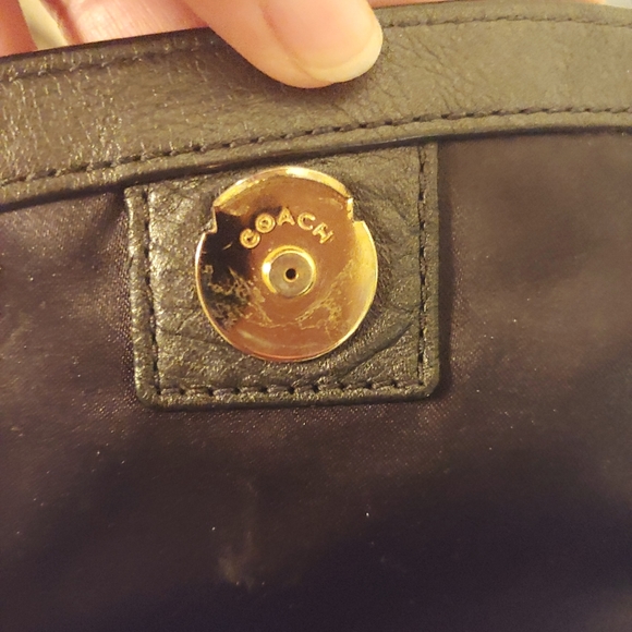 - Coach Pinnacle Black Leather Eva Shoulder Handbag - Picture 8 of 13